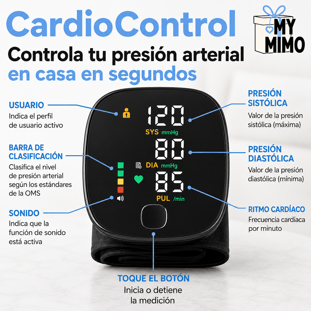 🩺CardioControl - Controla tu presión arterial en segundos - Tecnología europea